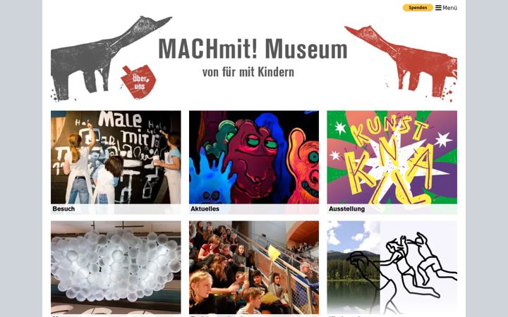 Screenshot of machmitmuseum.de