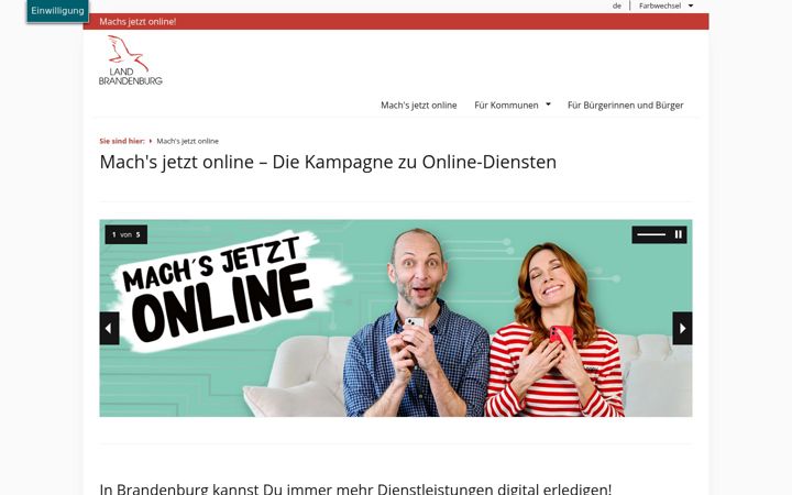 Screenshot of machsjetztonline.de