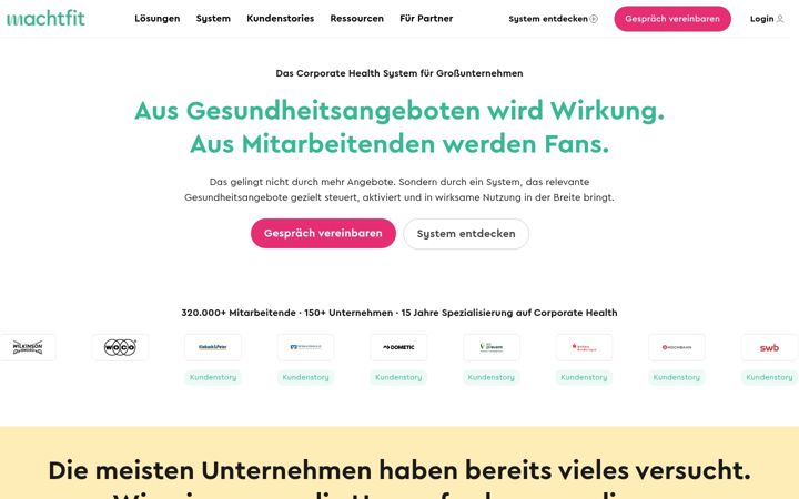 Screenshot of machtfit.de