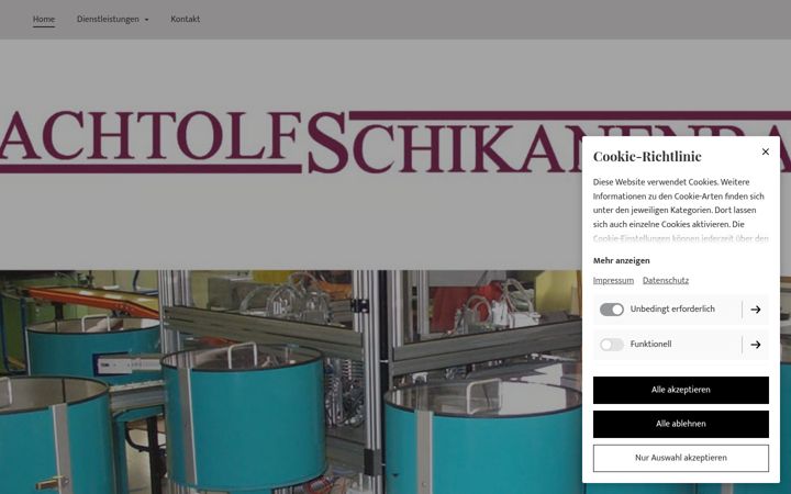 Screenshot of machtolf-schikanenbau.com