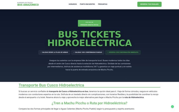 Screenshot of machupicchuaccesoamazonico.com