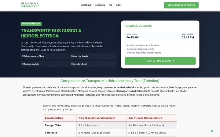 Screenshot of machupicchubycarvip.com