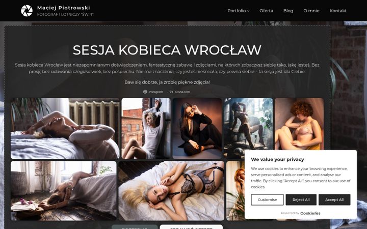 Screenshot of maciejpiotrowski.com
