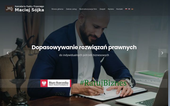 Screenshot of maciejsojka.pl