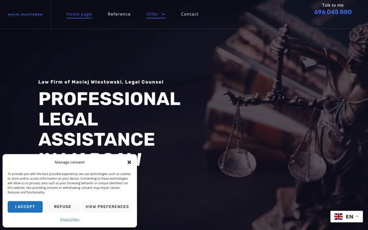 Screenshot of maciejwlostowski.pl