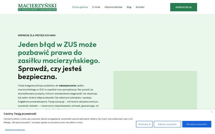 Screenshot of macierzynskinajdg.pl