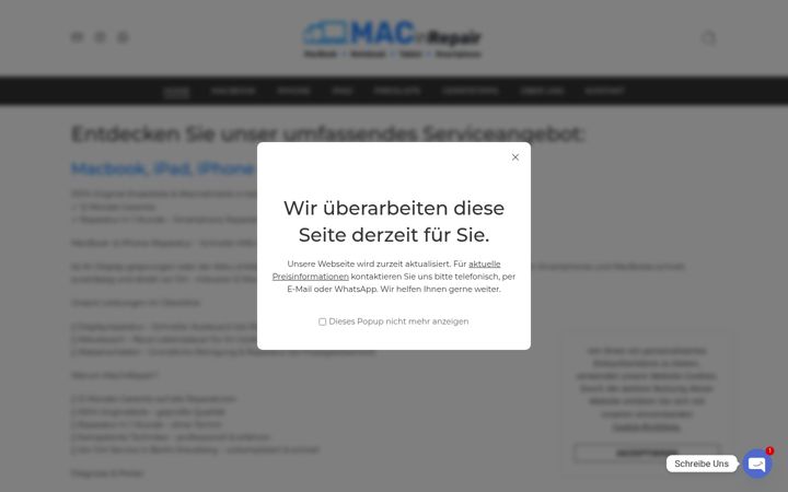 Screenshot of macinrepair.de