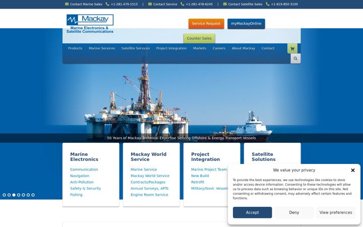 Screenshot of mackaycomm.com