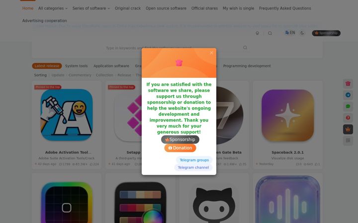 Screenshot of macked.app