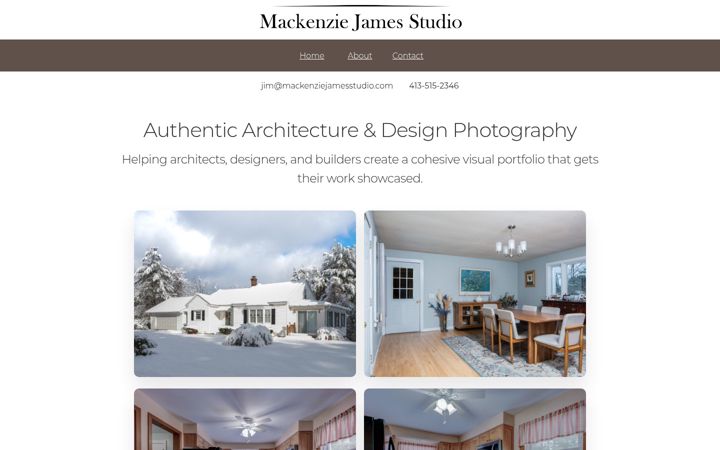 Screenshot of mackenzie-james-studio.com