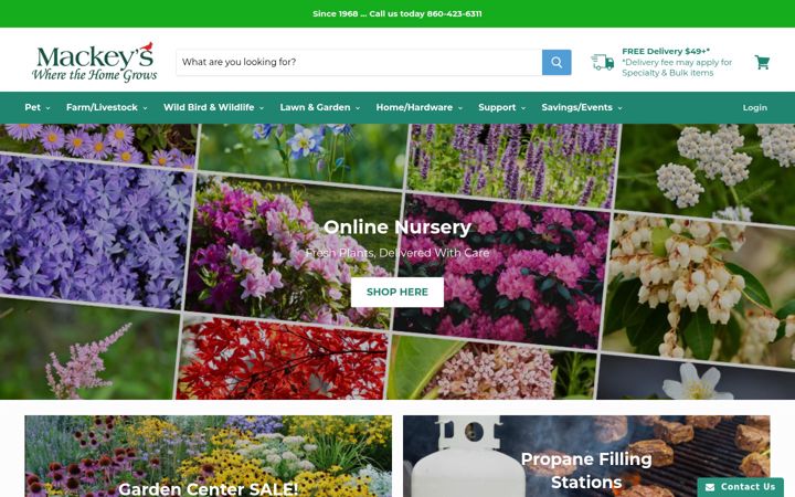 Screenshot of mackeysgrows.com