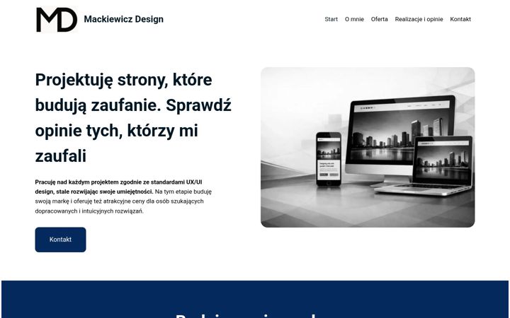 Screenshot of mackiewiczdesign.pl