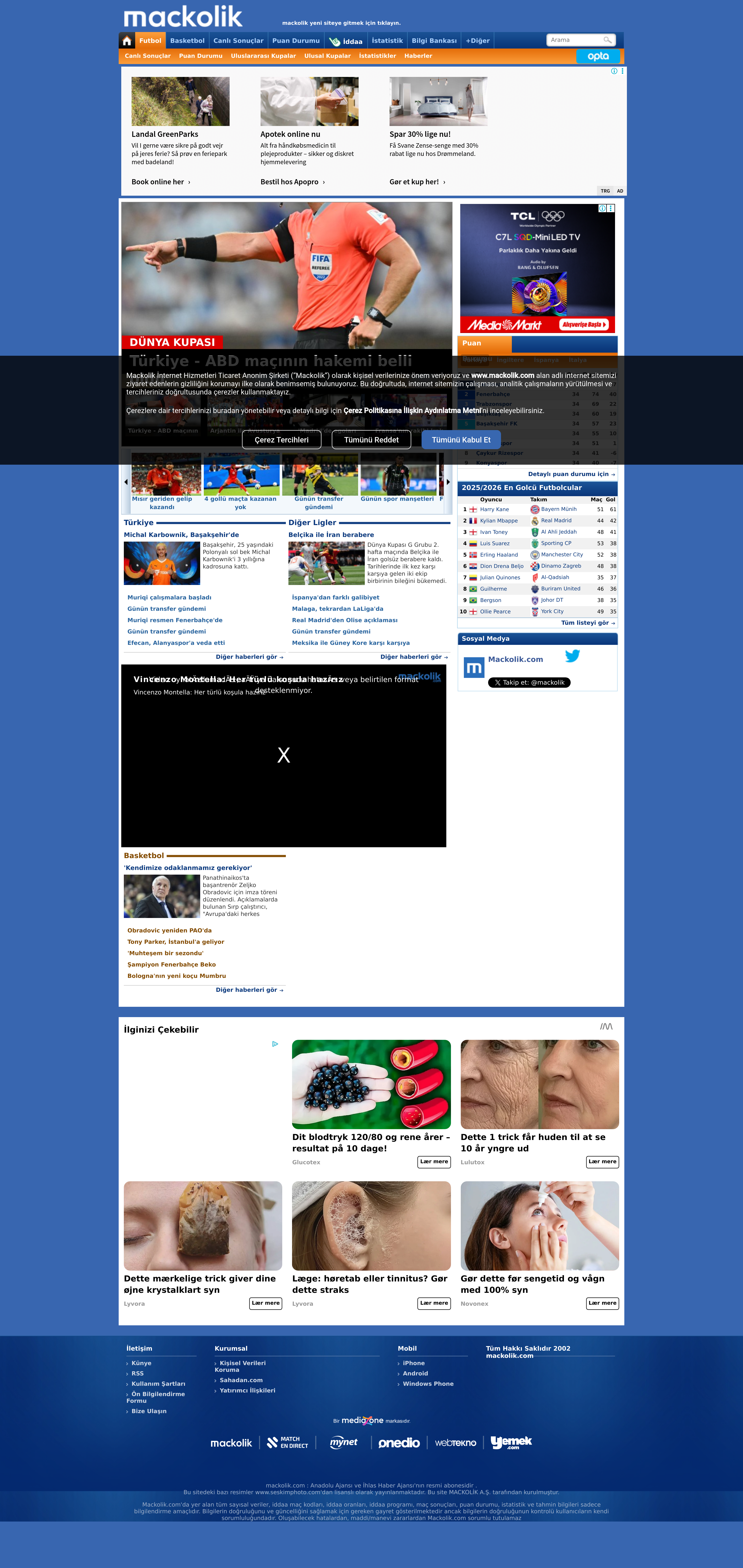 Screenshot of mackolik.com
