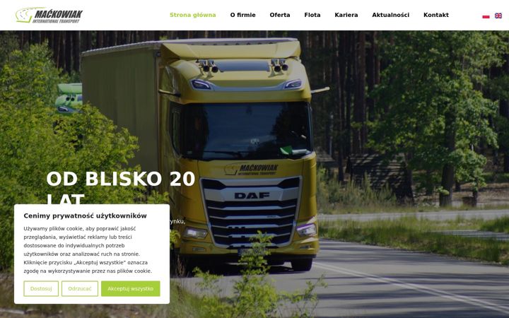 Screenshot of mackowiak-transport.eu