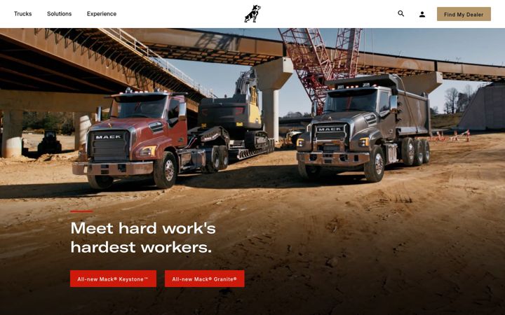 Screenshot of macktrucks.com