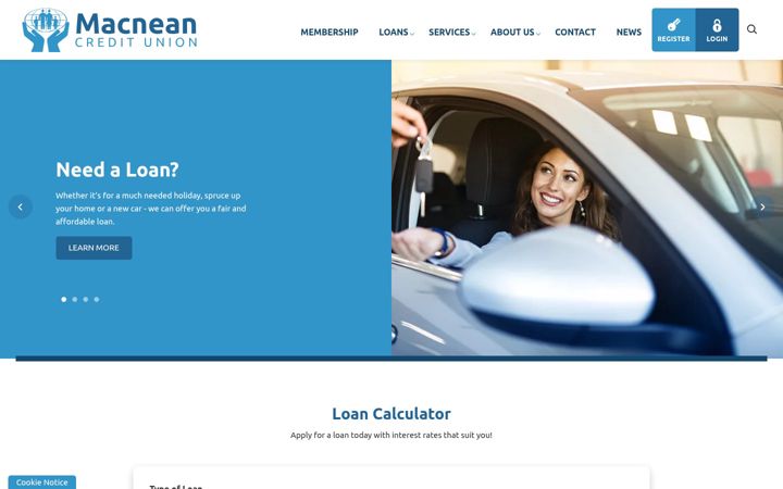 Screenshot of macneancu.com