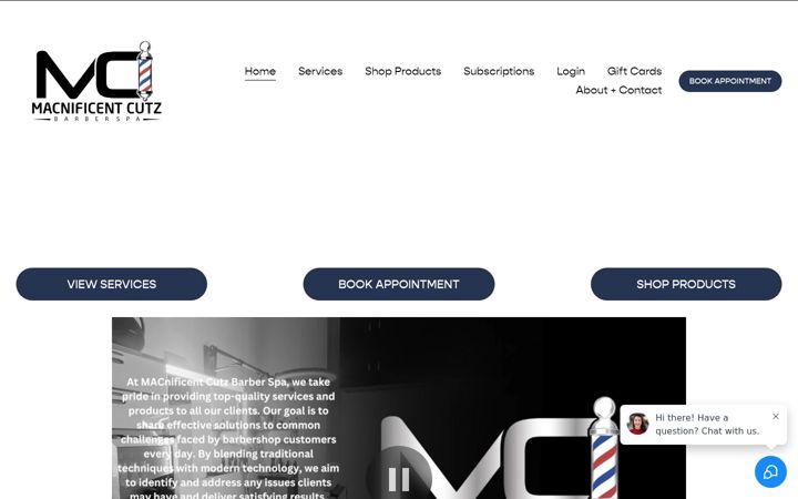 Screenshot of macnificentcutz.com