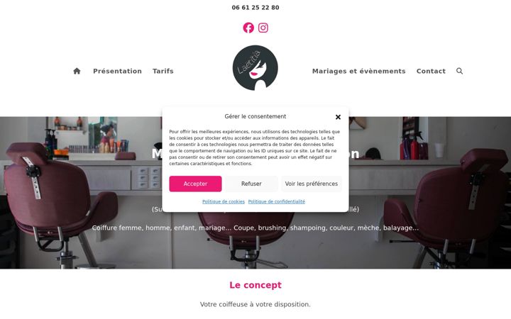 Screenshot of macoiffeusedansmonsalon.com