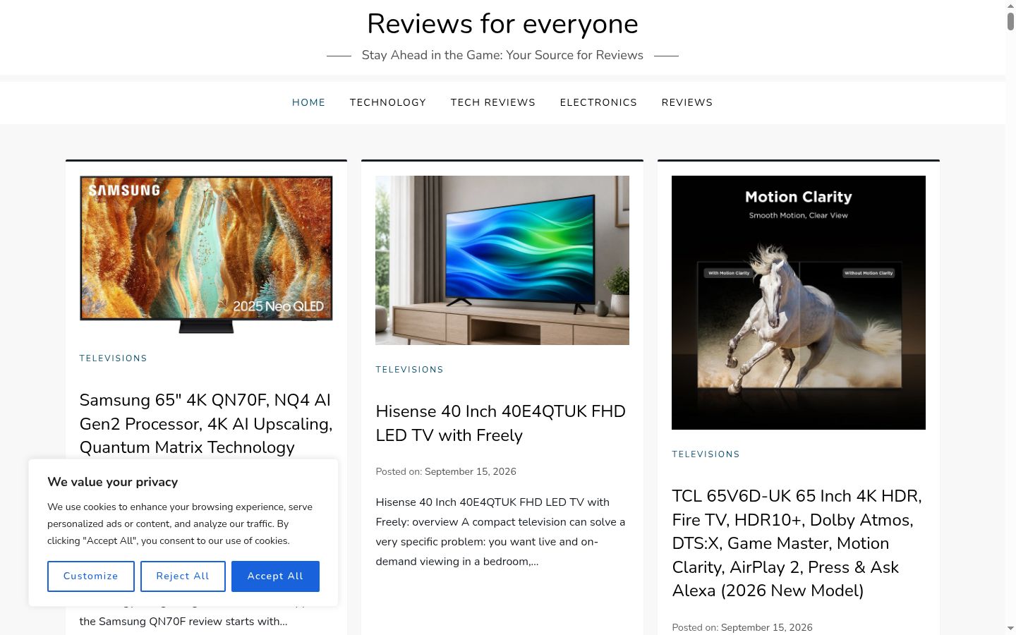 Sutikimo reklamjuostės, rodytos prieš bet kokią sąveiką, ekrano kopija