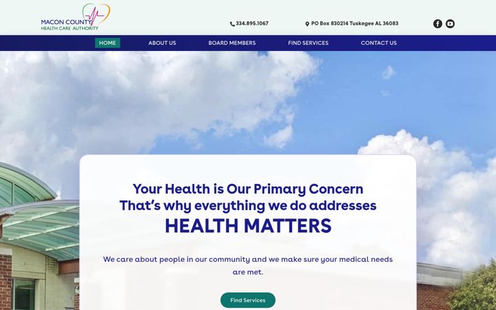 Screenshot of maconhealthauthority.org