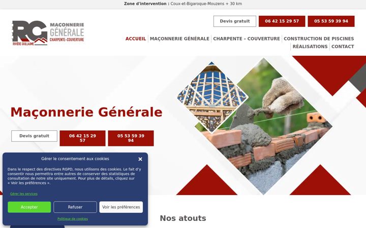 Screenshot of maconnerie-24-riviere.fr