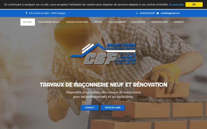 Screenshot of maconnerie-aubagne.com