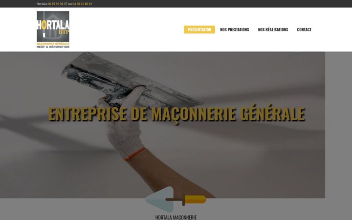 Screenshot of maconnerie-hortala.fr