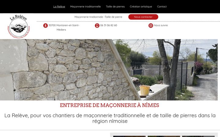 Screenshot of maconnerie-lareleve.fr