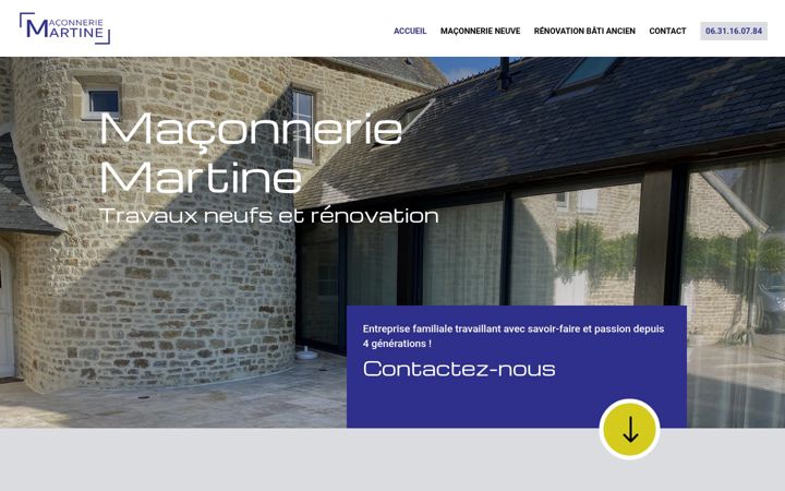 Screenshot of maconnerie-martine.fr