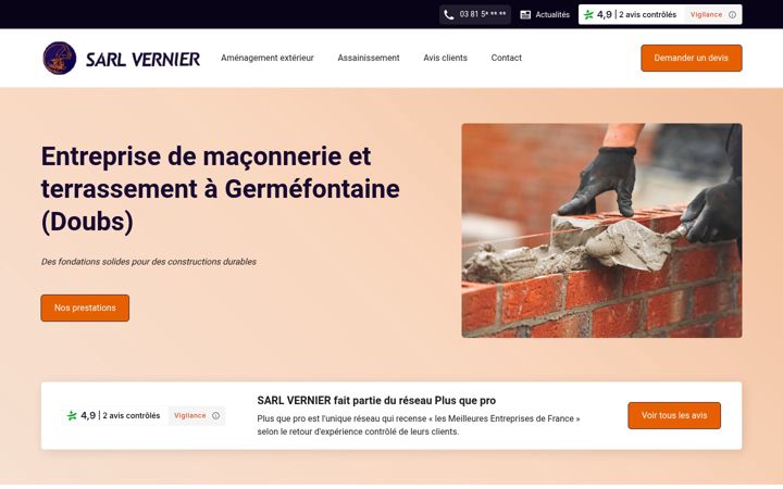 Screenshot of maconnerie-vernier.fr