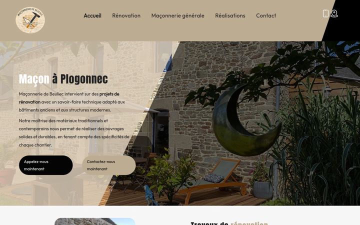 Screenshot of maconneriedebeuliec.fr