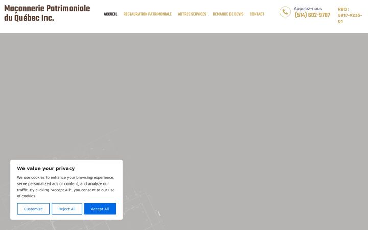 Screenshot of maconneriepdq.com