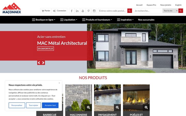 Screenshot of maconnex.com