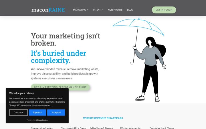 Screenshot of maconraine.com