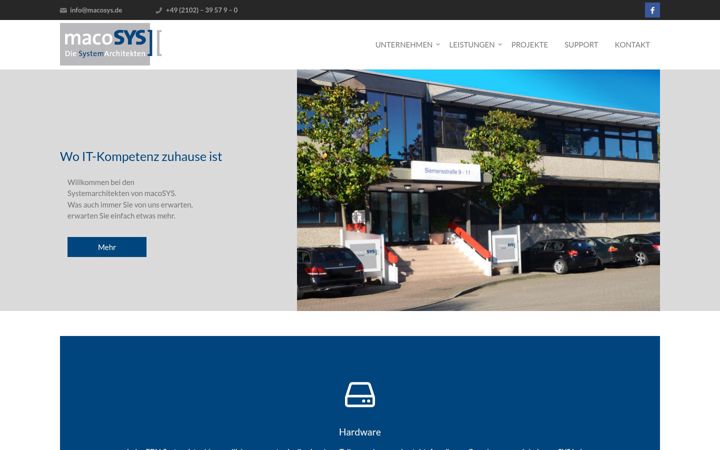 Screenshot of macosys.de