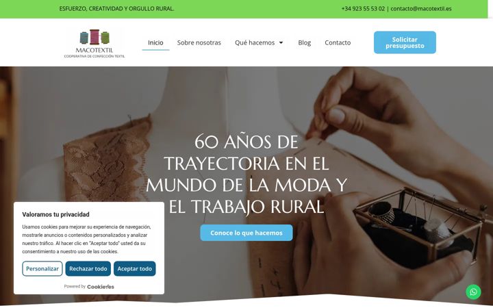 Screenshot of macotextil.es
