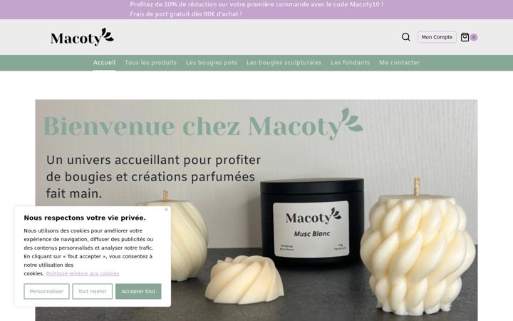 Screenshot of macoty.com