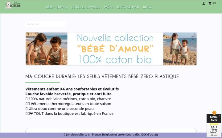 Screenshot of macouchedurable.com