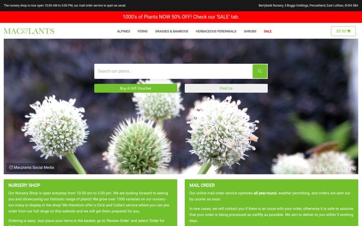 Screenshot of macplants.co.uk