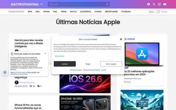 Screenshot of macprofessional.com
