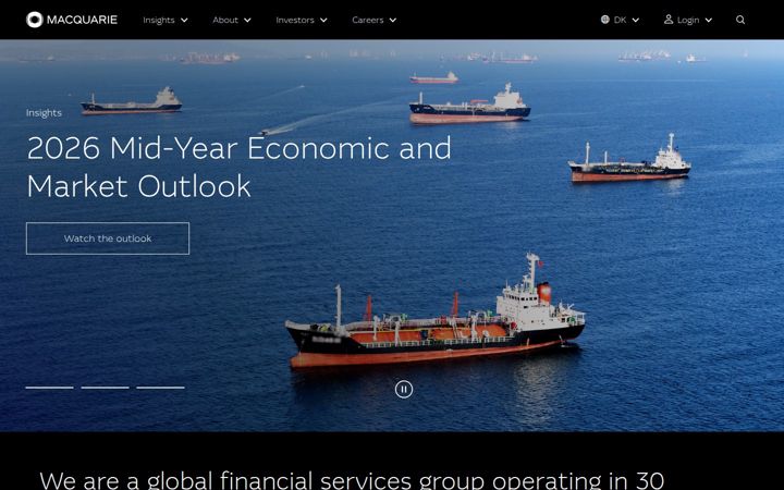 Skärmbild av macquarie.com