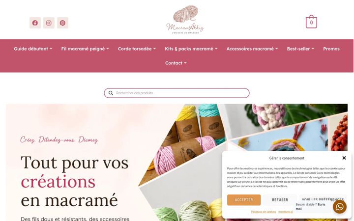 Screenshot of macramakkiz.fr