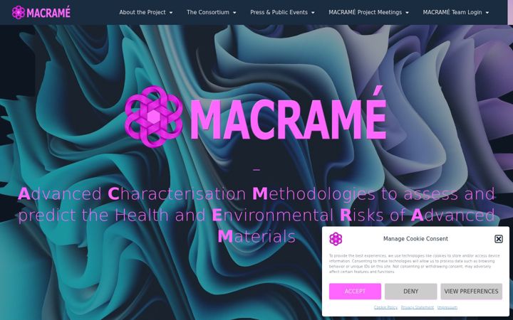 Screenshot of macrame-project.eu