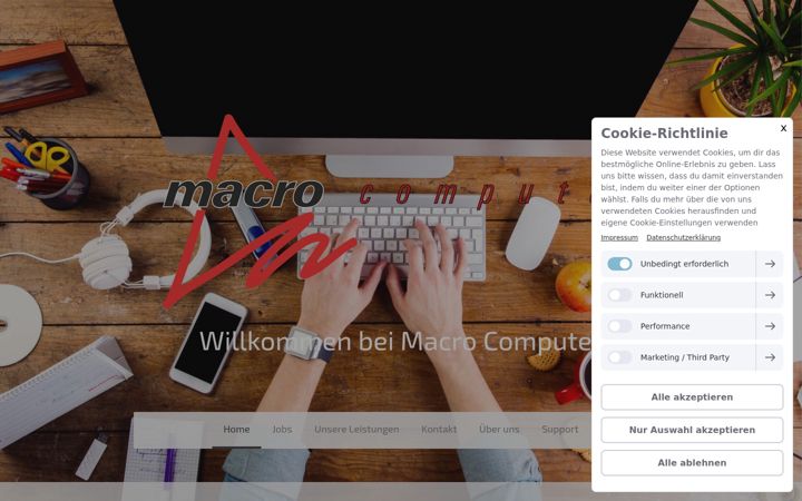 Screenshot of macro.de