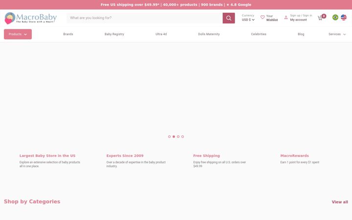 Screenshot of macrobaby.com