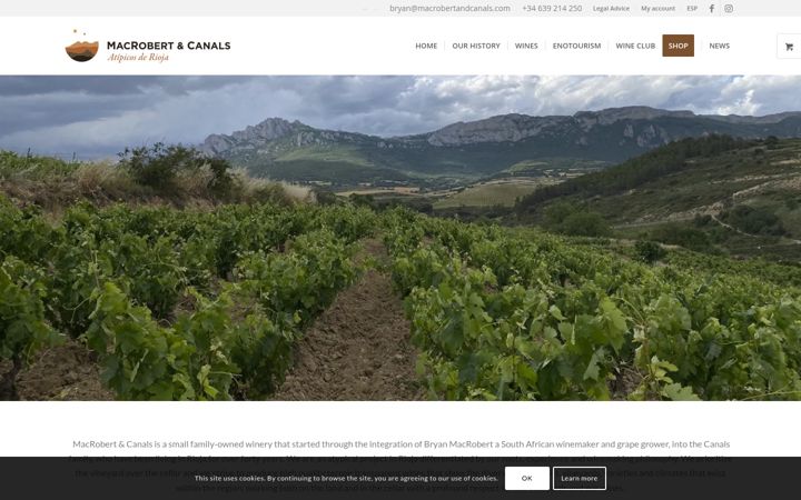 Screenshot di macrobertandcanals.com