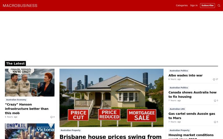 Screenshot di macrobusiness.com.au