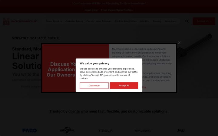 Screenshot of macrondynamics.com