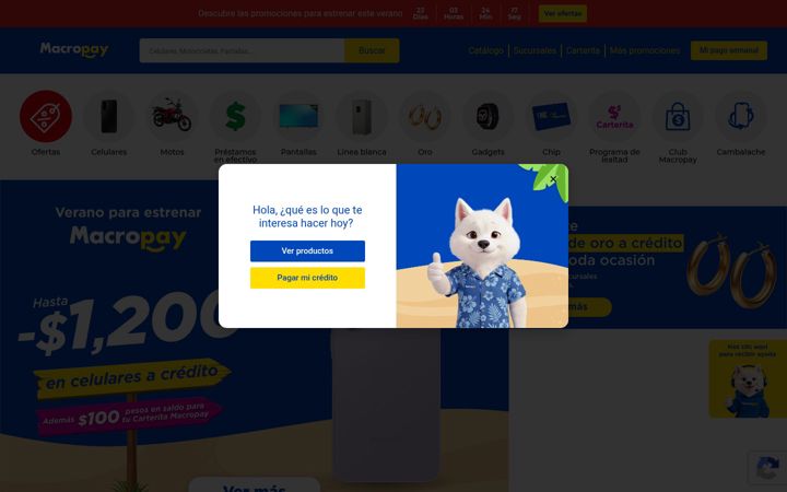 Snimka zaslona za macropay.mx
