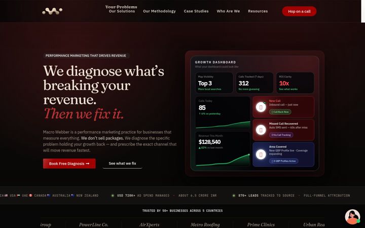 Screenshot of macrowebber.com